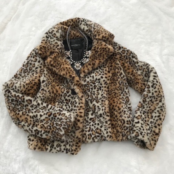 Behnaz Sarafpour Jackets & Blazers - Behnaz Sarafpour Faux Fur Leopard Jacket